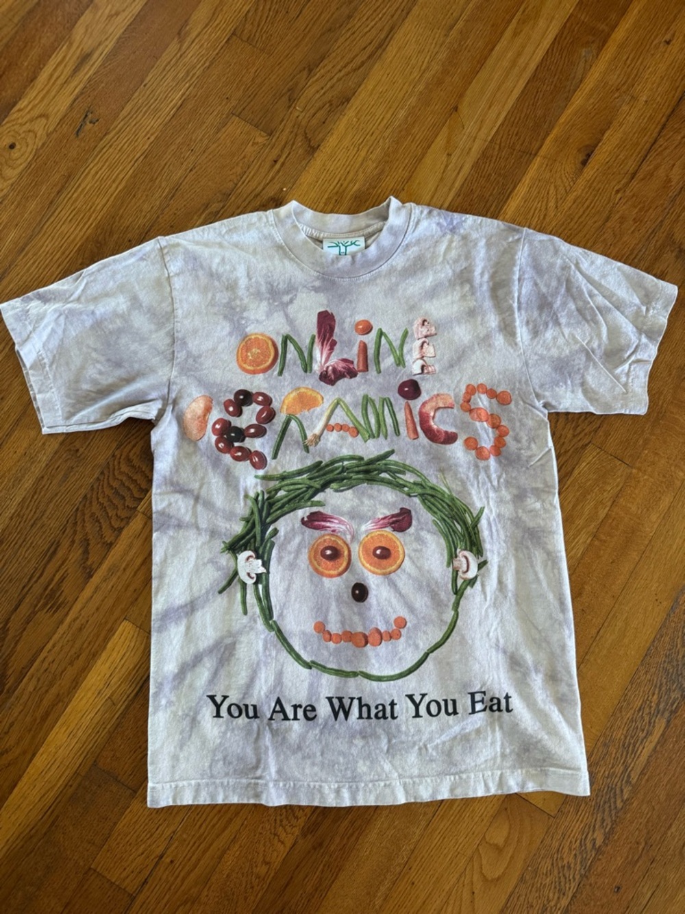 You Are What You Eat White Graphic Short Sleeve Tee Online Ceramics - EUC - S